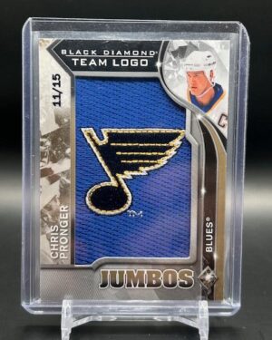 2020-21 UD Black Diamond Chris Pronger Team Jumbo Logo #TLST-CP patch card front