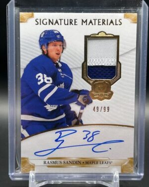 2019-20 The Cup Rasmus Sandin Rookie Patch Auto /99 #SP-RS, Toronto Maple Leafs