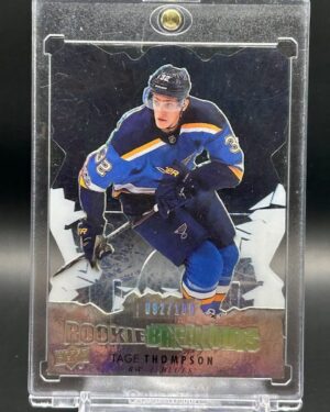 2017-18 Upper Deck Series 2 Rookie Breakouts Clear Cut #RB9 Tage Thompson acetate rookie card