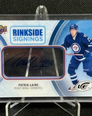 2016-17 UD ICE RinkSide Signings Auto Patrik Laine #RS-PL hockey card front