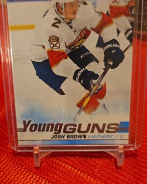 2019-20 Upper Deck Young Guns Series 1 #247 Josh Brown rookie hockey card featuring Florida Panthers