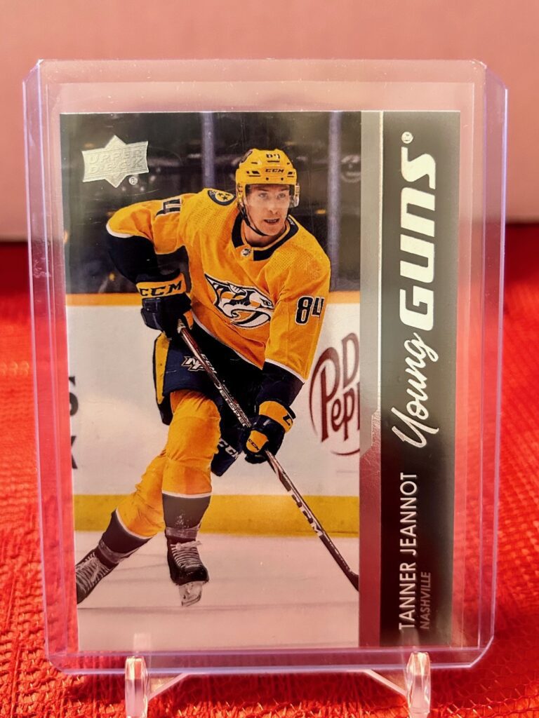 Tanner Jeannot 2021-22 Upper Deck Series 1 Young Guns Rookie RC #222 hockey card