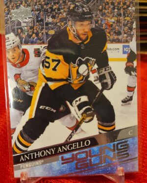2020-21 Upper Deck Series 2 Young Guns Anthony Angello #472 RC rookie card featuring Pittsburgh Penguins forward