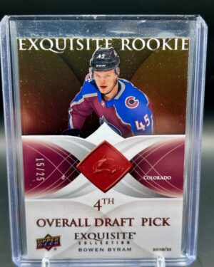 2020-21 Exquisite Collection Bowen Byram 4th Overall Draft Pick /25 #O6R-BB Colorado Avalanche