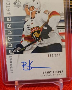 2019-20 SP Authentic Future Watch Auto /999 #167 Brady Keeper Rookie Card Florida Panthers