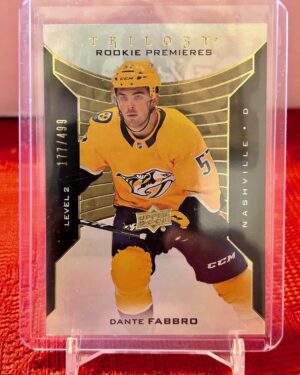 Dante Fabbro 2019-20 Upper Deck Trilogy Premieres Level 2 #88 rookie hockey card Nashville Predators