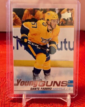 Dante Fabbro 2019-20 Upper Deck Series 2 Young Guns #229 rookie hockey card Nashville Predators