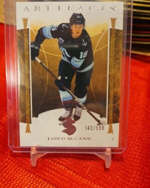2022-23 Upper Deck Artifacts Jared McCann #107 /599 Vancouver Canucks memorabilia card