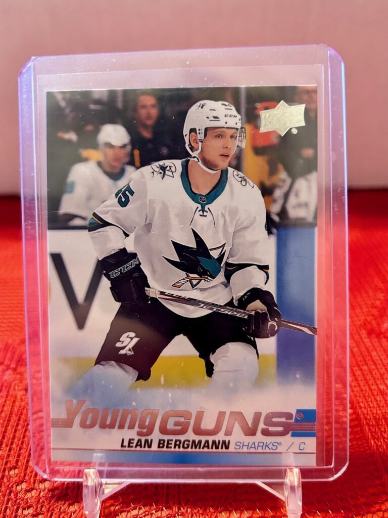 Lean Bergmann Young Guns rookie card 2019-20 Upper Deck #245 San Jose Sharks