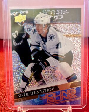 2020-21 Upper Deck Series 2 Speckled Rainbow Foil Young Guns Nikolai Knyzhov Rookie Card #492 San Jose Sharks