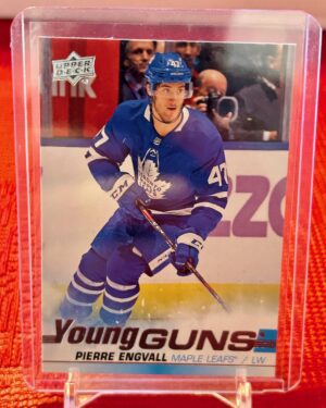 2019-20 Upper Deck Series 2 Young Guns #476 Pierre Engvall rookie, Toronto Maple Leafs, mint