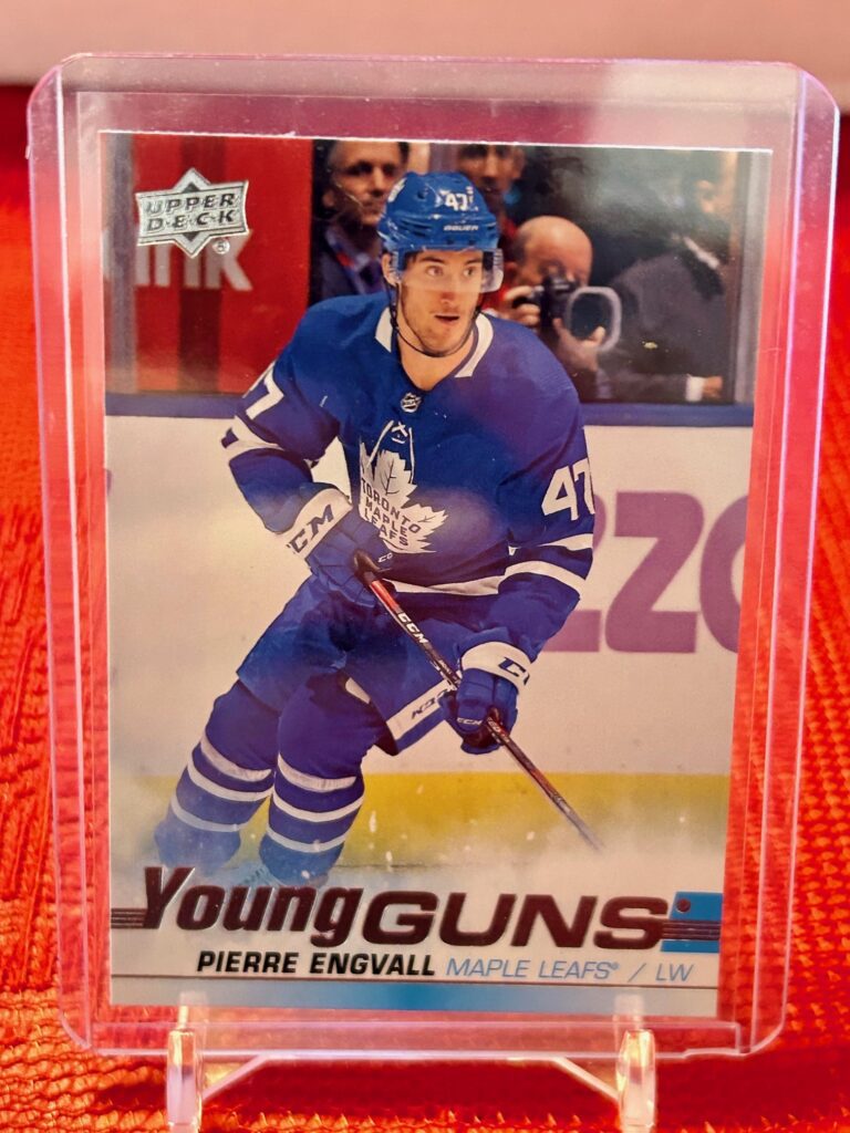 2019-20 Upper Deck Series 2 Young Guns #476 Pierre Engvall rookie, Toronto Maple Leafs, mint