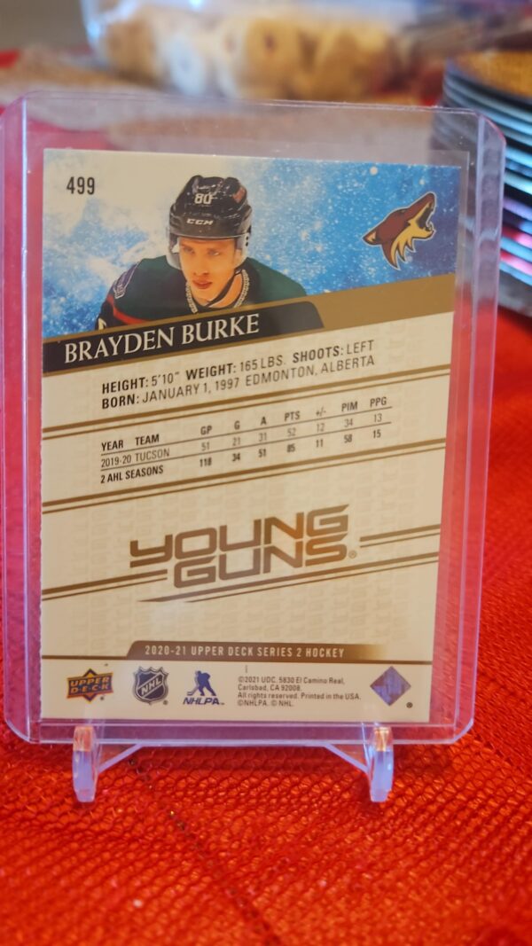 Brayden Burke Speckled Young Guns #499 - Image 2
