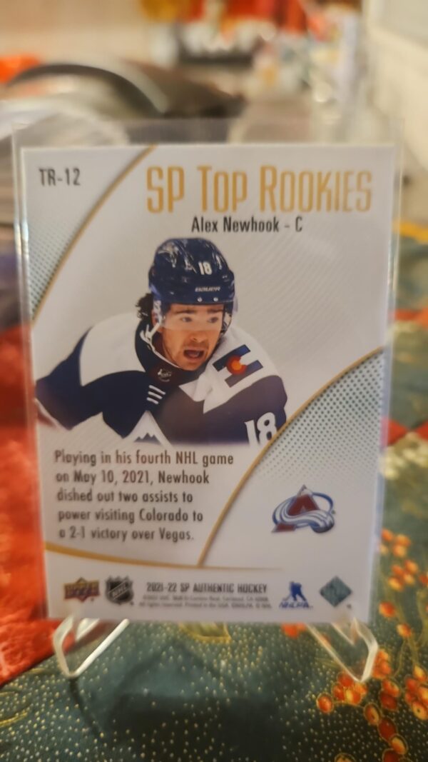 2021-22 Upper Deck Sp Authentic Top Rookie Alex Newhook #TR-12 - Image 2