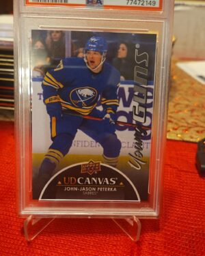 John-Jason Peterka 2021-22 Upper Deck Young Guns Black Canvas #C385 PSA 10 rookie card