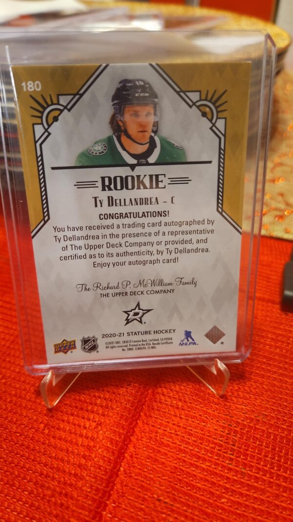 2020-21 Upper Deck Stature Green /85 #180 Ty Dellandrea - Image 2