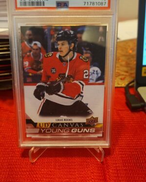 Lukas Reichel 2022-23 Upper Deck Young Guns Canvas PSA 10 rookie insert card #C110