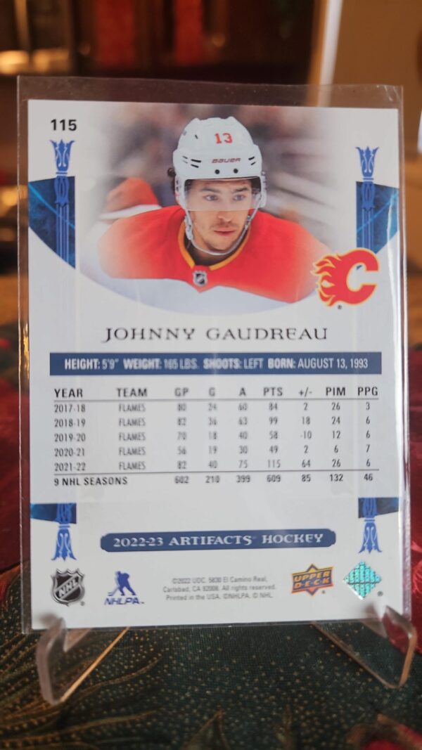 2022-23 Upper Deck Artifacts /599 Johnny Gaudreau #115 - Image 2