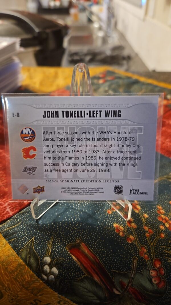 2020-21 Upper Deck SP Signaure Editions Legends Evolve#E-8 John Tonelli - Image 2