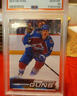 2022-23 Upper Deck Young Guns #222 Ben Meyers PSA 10 Rookie Colorado Avalanche