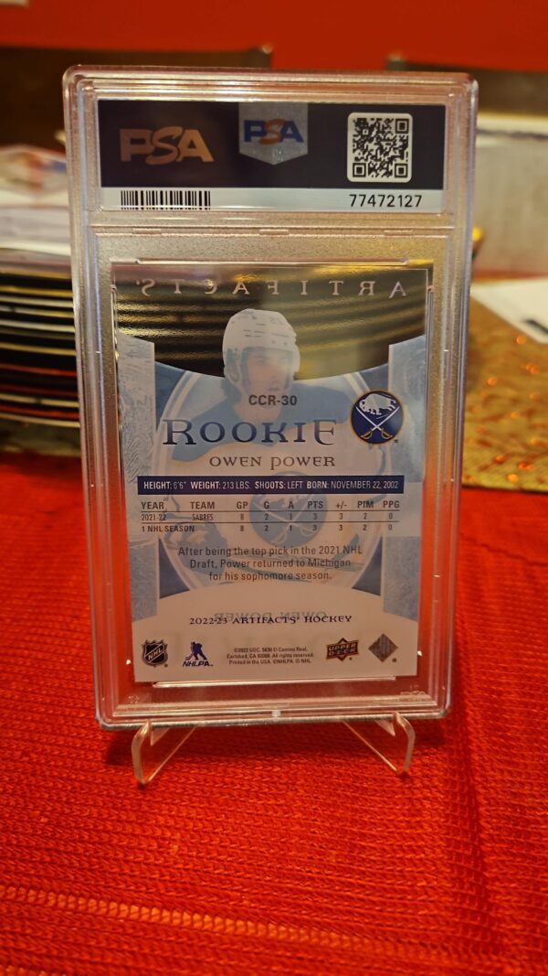 2022 Upper Deck Artifacts Owen Power Clear Cut psa9 #ccr30 - Image 2