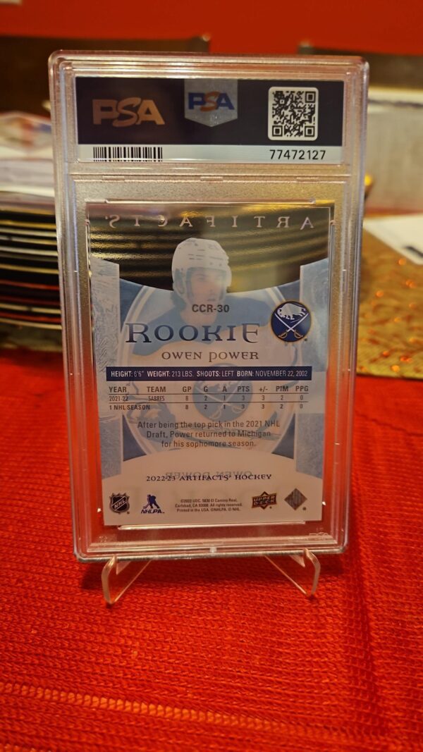 2022 Upper Deck Artifacts Owen Power Clear Cut psa9 #ccr30 - Image 2