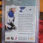 2007-08 The Cup Rookie Patch Auto /249 #123 Erik Johnson - Image 2