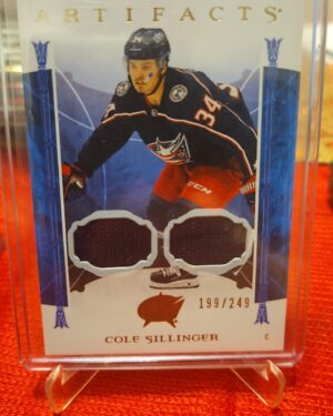2022-23 Upper Deck Artifacts Cole Sillinger Dual Jersey Patch #95 /249 hockey card