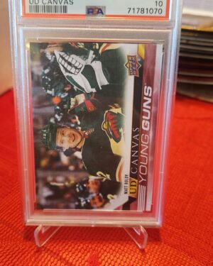 2022-23 Upper Deck Young Guns Canvas #C93 Matt Boldy PSA 10 Rookie Minnesota Wild Card