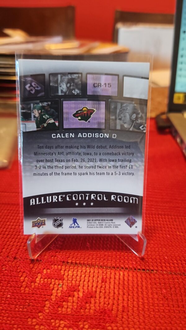 2021-22 Upper Deck Allure Control Room #cr-15 Calen Addison - Image 2