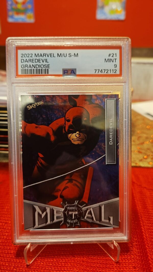 2022 Marvel Metal Univers #21 Daredevil Grandiose Psa9