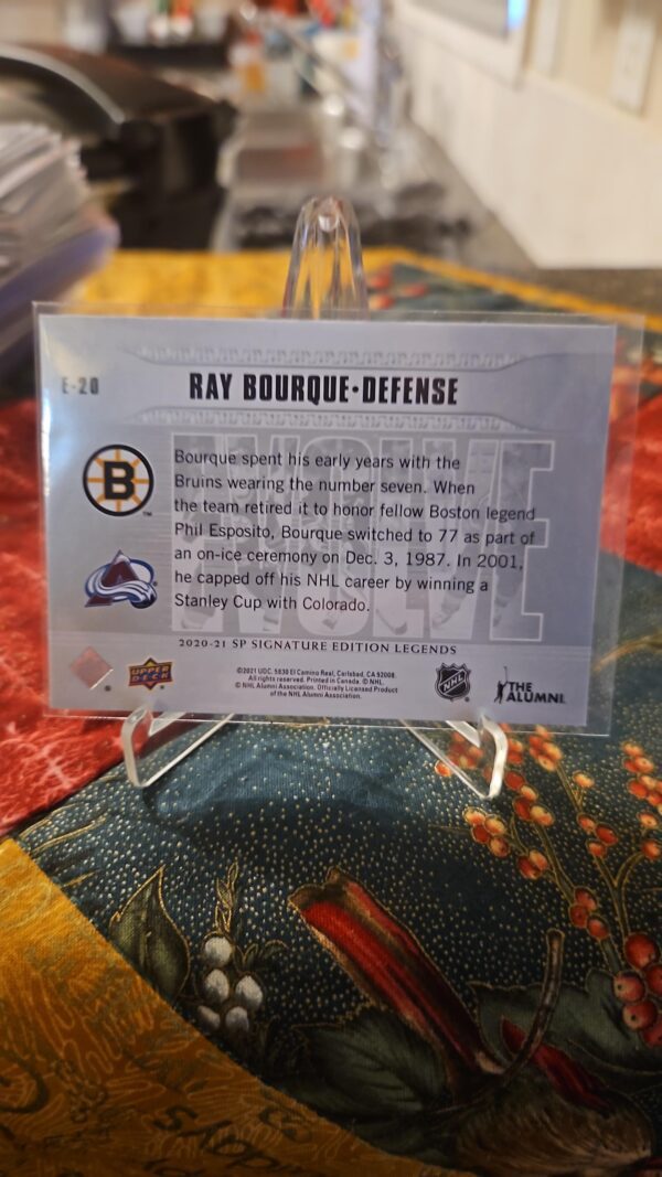 2020-21 SP Signature Legends Evolve #e-20 Ray Bourque - Image 2