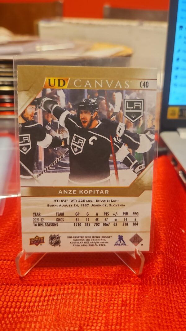 2022-23 Uppee Deck Series 1 Canvas #C40 Anze Kopitar - Image 2