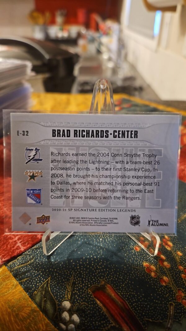 2020-21 SP Signature Legends Evolve E-32 Brad Richards - Image 2