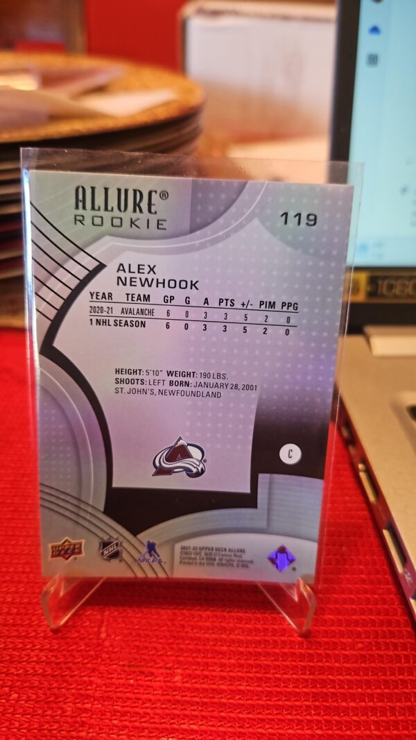 2021-22 Upper Deck Allure Rookie Alex Newhook #119 - Image 2