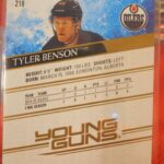 20-21 Upper Deck Series 1 Tyler Benson Speckled Rainbow Young Guns - Image 2