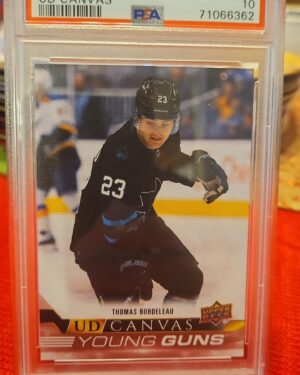 2022-23 Upper Deck Young Guns Canvas #C97 Thomas Bordeleau PSA 10 Rookie San Jose Sharks