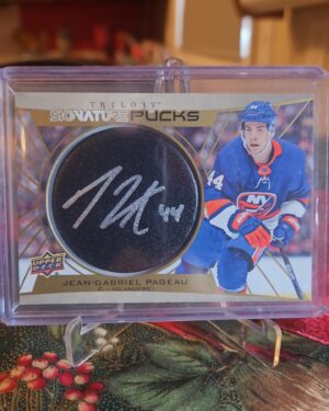 2020-21 Upper Deck Trilogy Signature Pucks Auto #SP_JP Jean-Gabriel Pageau