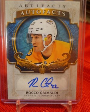 2020-21 Upper Deck Artifacts Auto Facts Rocco Grimaldi Autograph #A-RG featuring Nashville Predators forward, certified NHL collectible