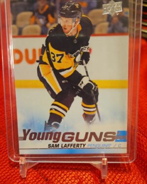 2019-20 Upper Deck Series 2 Young Guns #496 Sam Lafferty rookie, Pittsburgh Penguins, mint