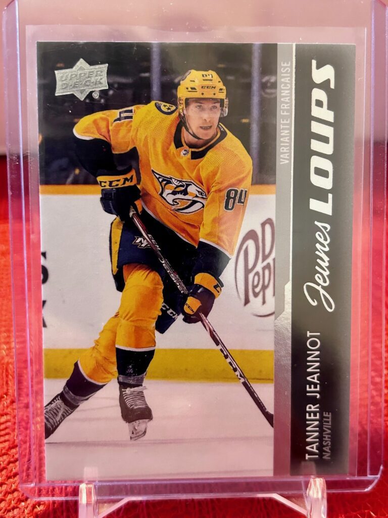 Tanner Jeannot 2021-22 Upper Deck Young Guns French Variant #222 hockey card