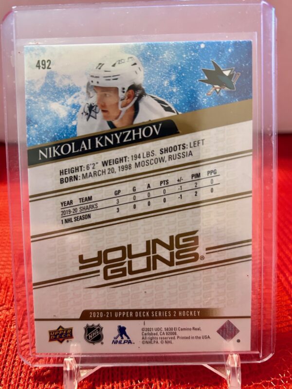 2020-21 Upper Deck Speckled Foil Rainbow Young Guns #492 - Image 2