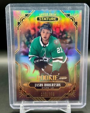 Jason Robertson 2020-21 UD Stature Rookie Card #150/399, Dallas Stars, limited edition, NHL rookie card.