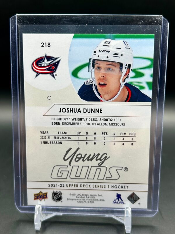 2021-22 Upper Deck Silver foil Young Guns #218 - Image 2