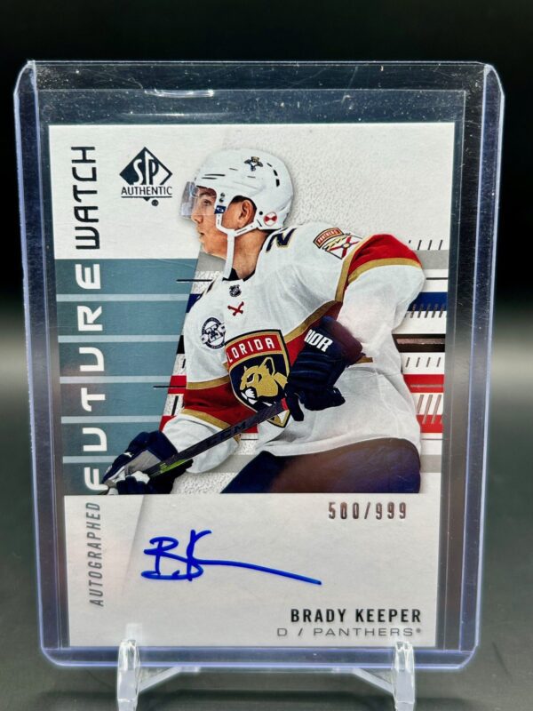 2019-20 Upper Deck SP Authentic Brady Keeper Future Watch Rookie Auto /999 #167 - Image 3