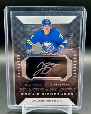 2021-22 Black Diamond Silver on Black Rookie Signatures /149 #SB-JB Jacob Bryson Buffalo Sabres