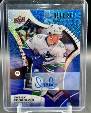 2021-22 Upper Deck Allure Blue Line Rookie Auto /35 #107 Vasily Podkolzin Vancouver Canucks