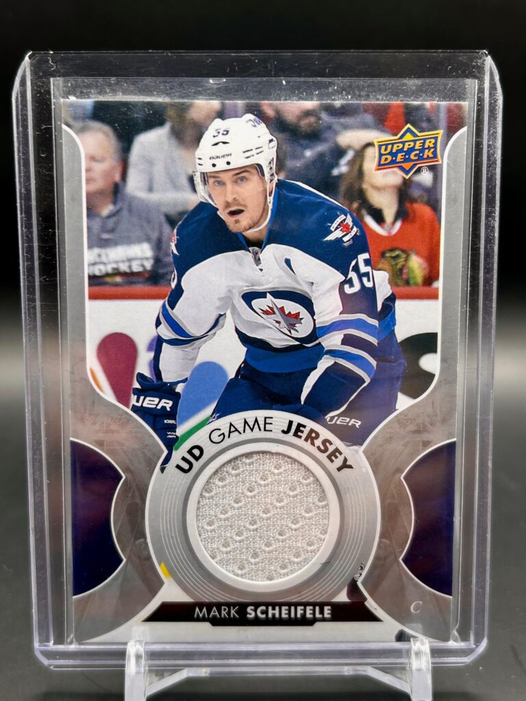 Mark Scheifele 2017-18 Upper Deck Series 1 Game Jersey #GJ-MS rookie hockey card