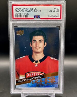 2020-21 Upper Deck Young Guns Silver Foil #457 Mason Marchment rookie card graded PSA 10