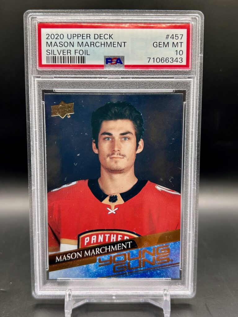 2020-21 Upper Deck Young Guns Silver Foil #457 Mason Marchment rookie card graded PSA 10
